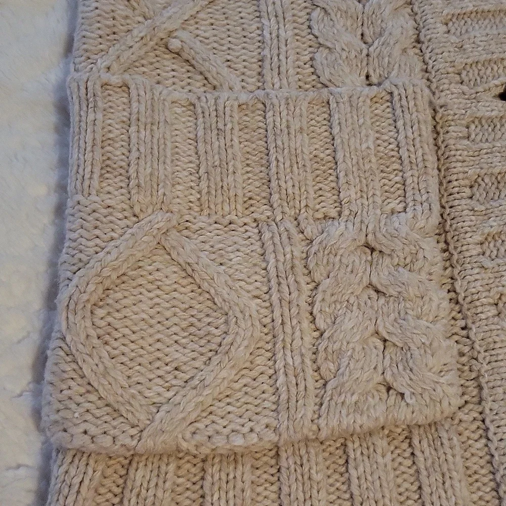 Ruff Hewn Beige Fireside Cuddle Up Cable Knit Cardigan - Picture 6 of 11
